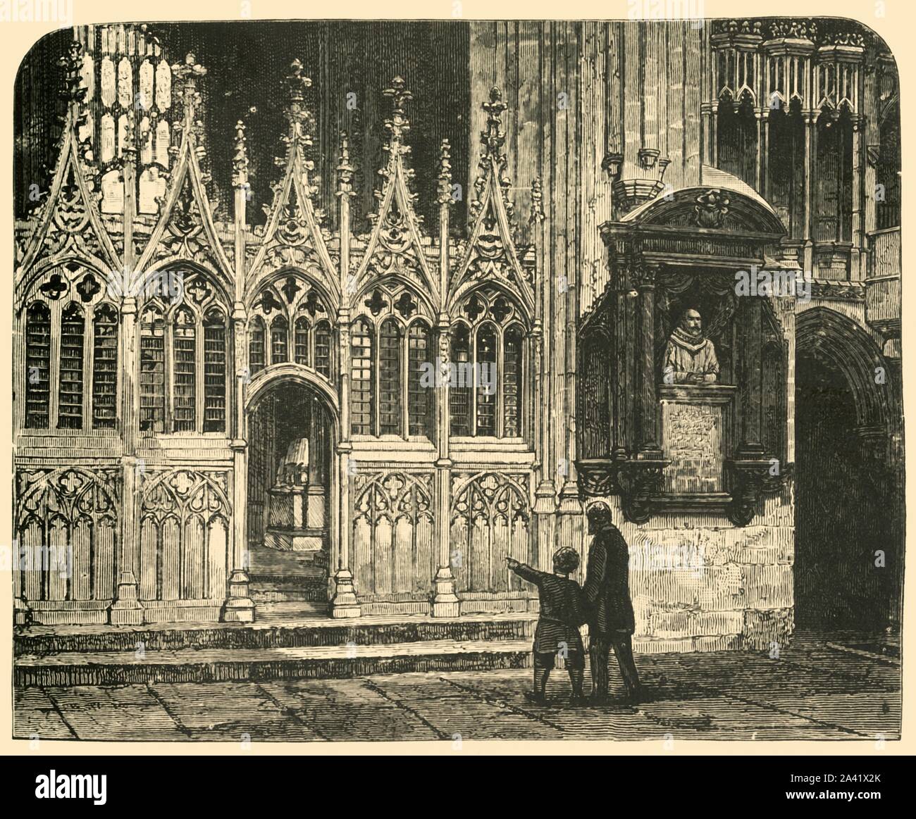 "Das Querschiff des Martyriums", 1898. Thomas Becket war im querschiff am Dienstag, den 29. Dezember 1170 ermordet von Rittern des Königs Heinrich II., der Dom wurde zu einem Wallfahrtsort. Von "unserem eigenen Land, Band VI". [Cassell und Company, Limited, London, Paris & Amp; Melbourne, 1898] Stockfoto