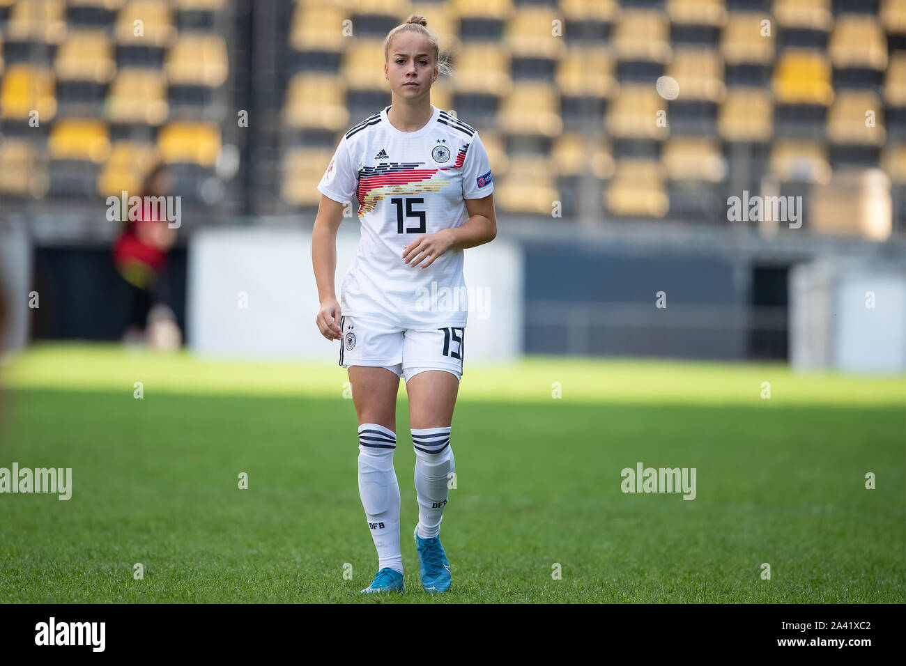 Thessaloniki, Griechenland, Oktober 08, 2019: Giulia Gwinn aus Deutschland in Aktion während der UEFA Frauen-EM 2021 qualifier Match zwischen G Stockfoto