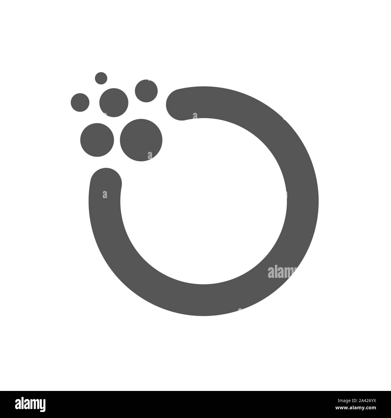 Digitale Buchstaben O Logo Design. Sauber und einfach Logo Vorlage Stock Vektor