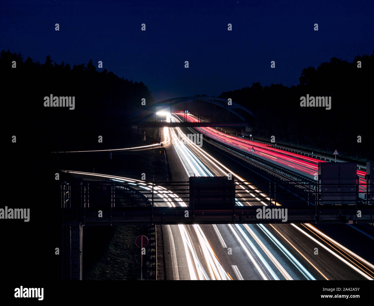 Data Highway Ampel Stockfoto
