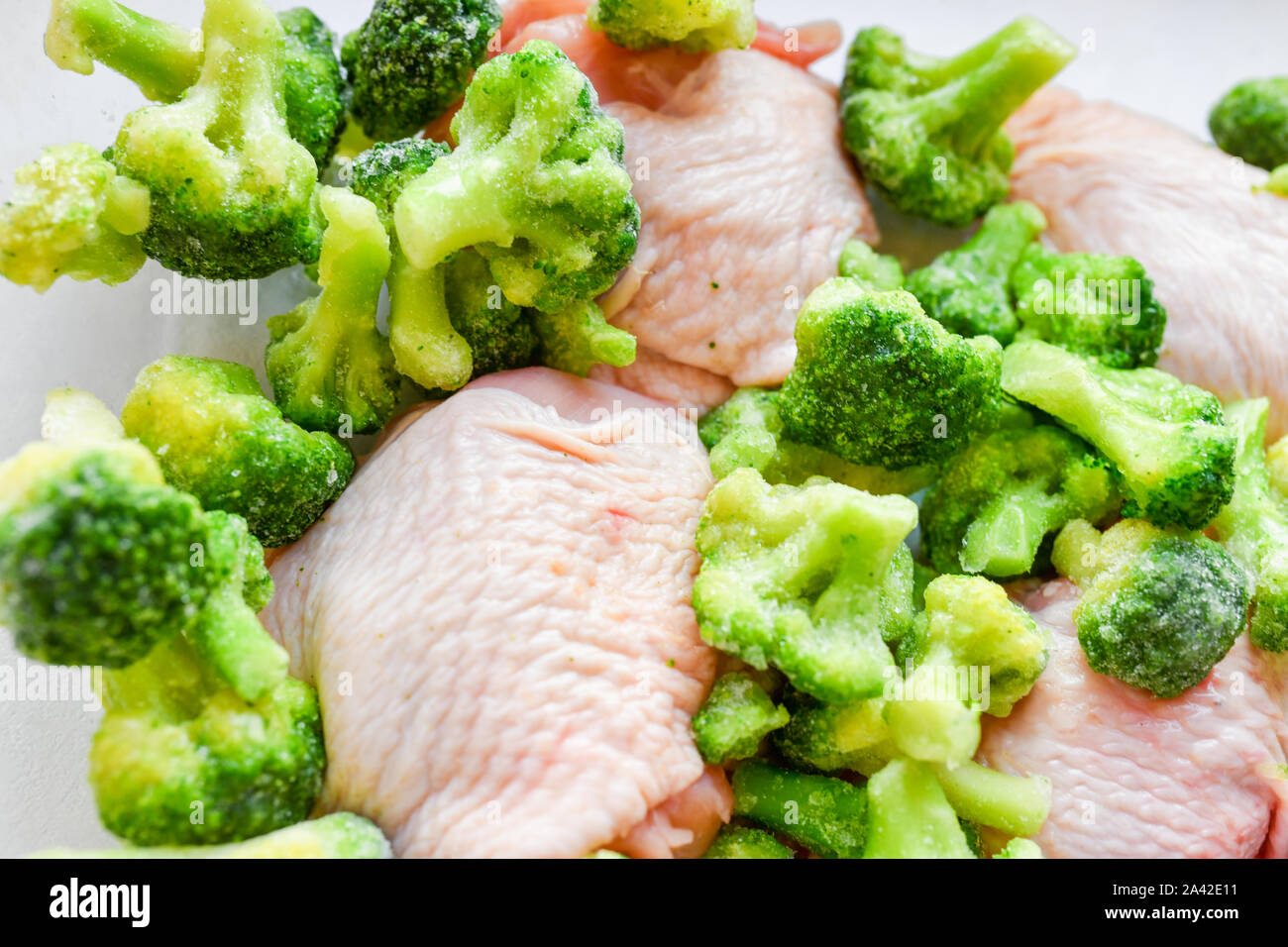 Türkei mit Gemüse close-up. Blick von oben. home Abendessen für die Gäste Stockfoto