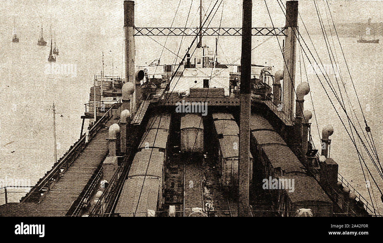Eine alte Abbildung: Der ehemalige Harwich nach Zeebrugge (Essex England Belgien) Zug Ferry (UK) Stockfoto