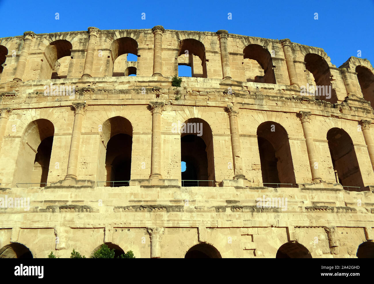 Amphitheater von El Jem, El Djem oder El Jem, Tunesien, Nordafrika, UNESCO Weltkulturerbe Stockfoto