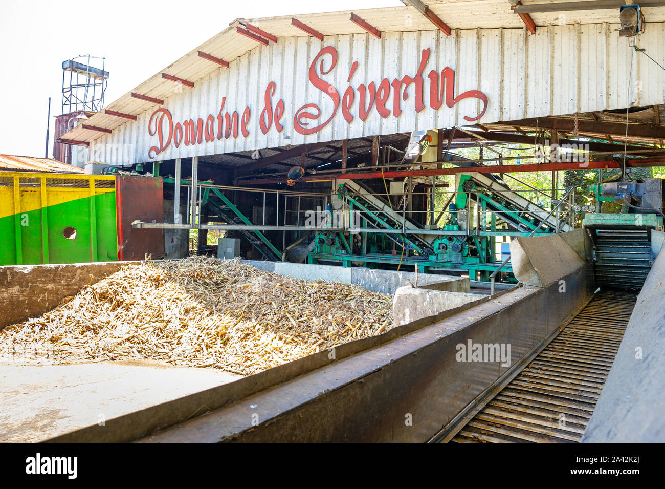 Petit Borg, Basse Terre/Guadeloupe. 04.09.2014. Private Rum Fabrik, handgefertigt in Guadalupe. Stockfoto
