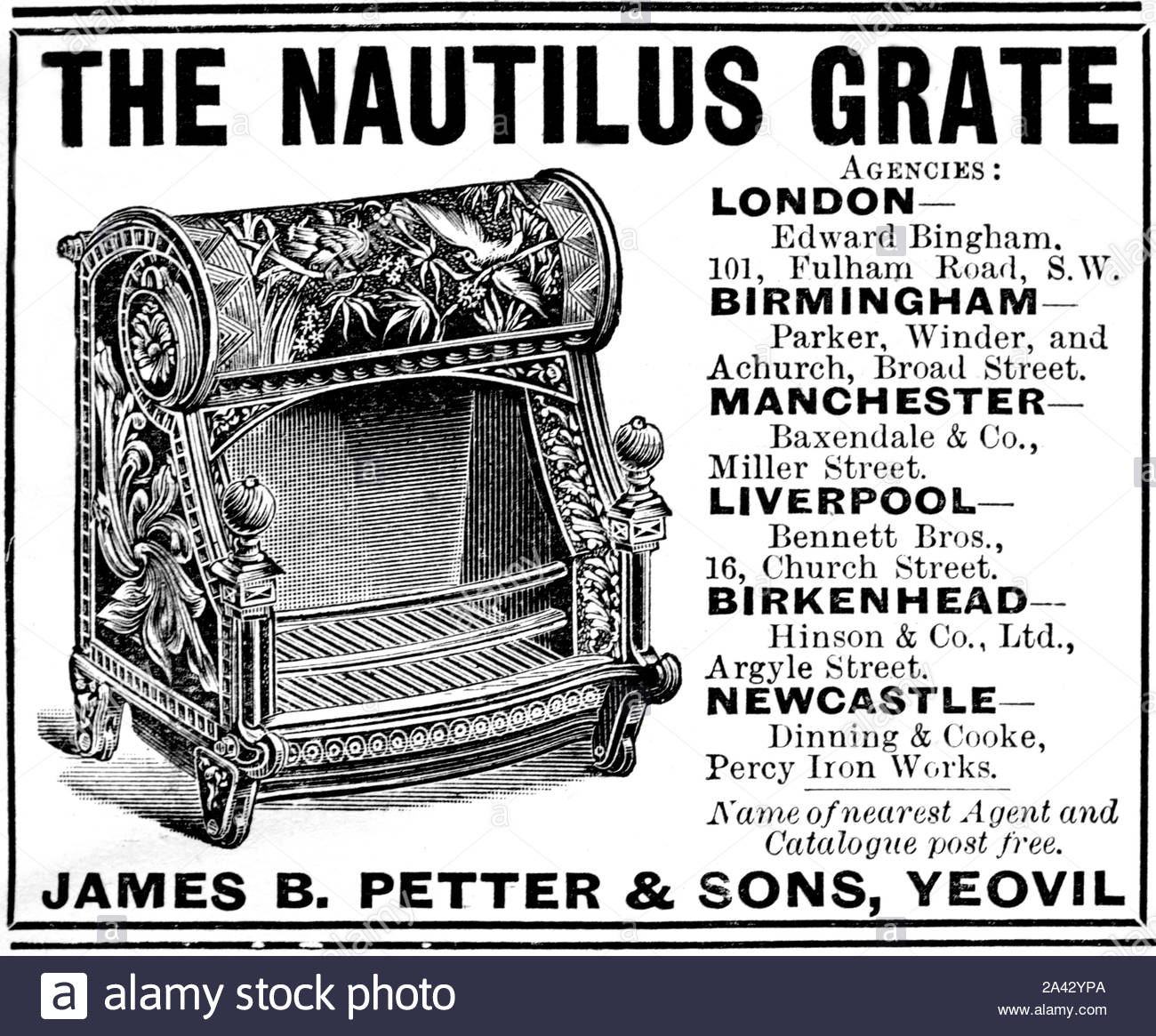 Der viktorianischen Ära, Nautilus Gitter, Vintage Werbung von 1897 Stockfoto