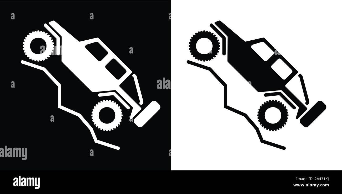 4wd Off Road Recreational Vehicle Logo isoliert Vector Illustration Stock Vektor