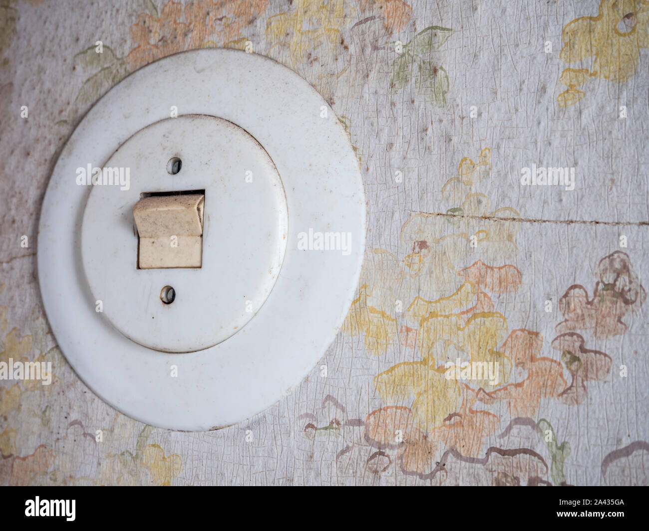 Vintage Lichtschalter Stockfoto