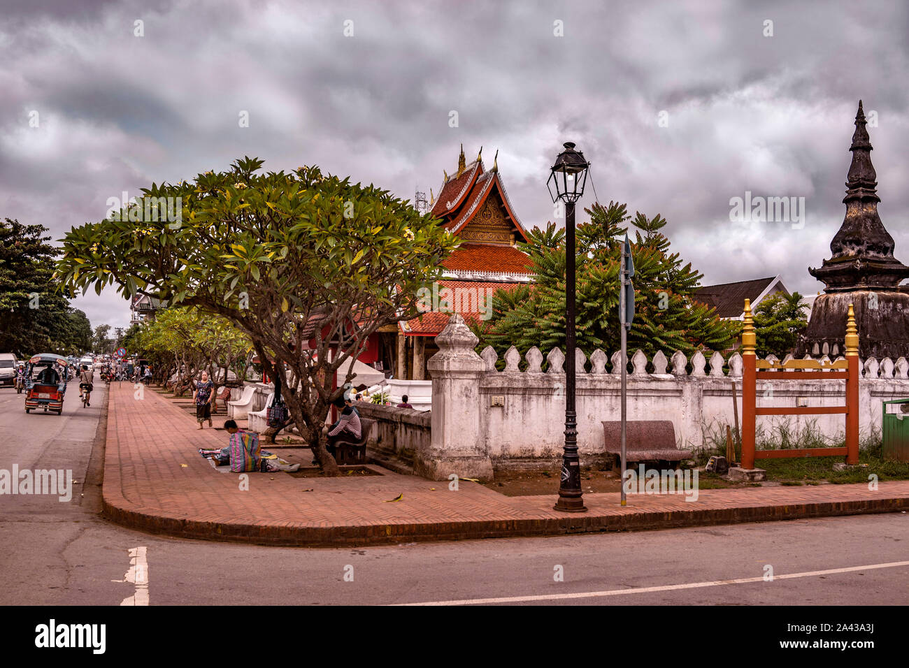 Die malerische Stadt Luang Prabang in Laos. Durch viele, die es gereist sind, um einer der besten Reiseziele in Südostasien angesehen Stockfoto