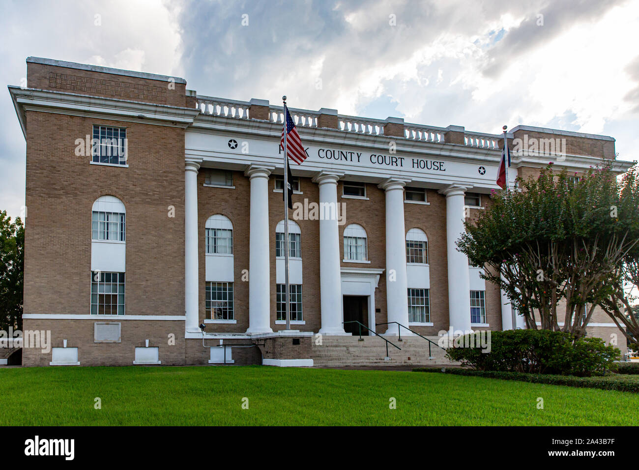 Die historische 1923 Polk County Courthouse in Livingston, Texas Stockfoto