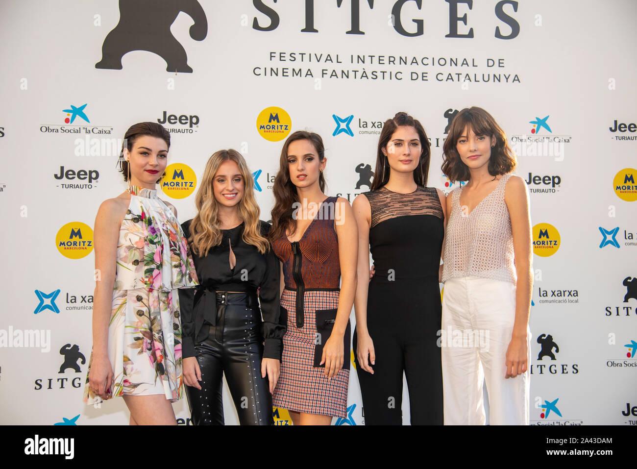 Sitges Barcelona Cataluña 2019 Festival Internacional de Cine Fantástico de Catalunya, La Schauspielerinnen españolas posando para la Prensa Stockfoto