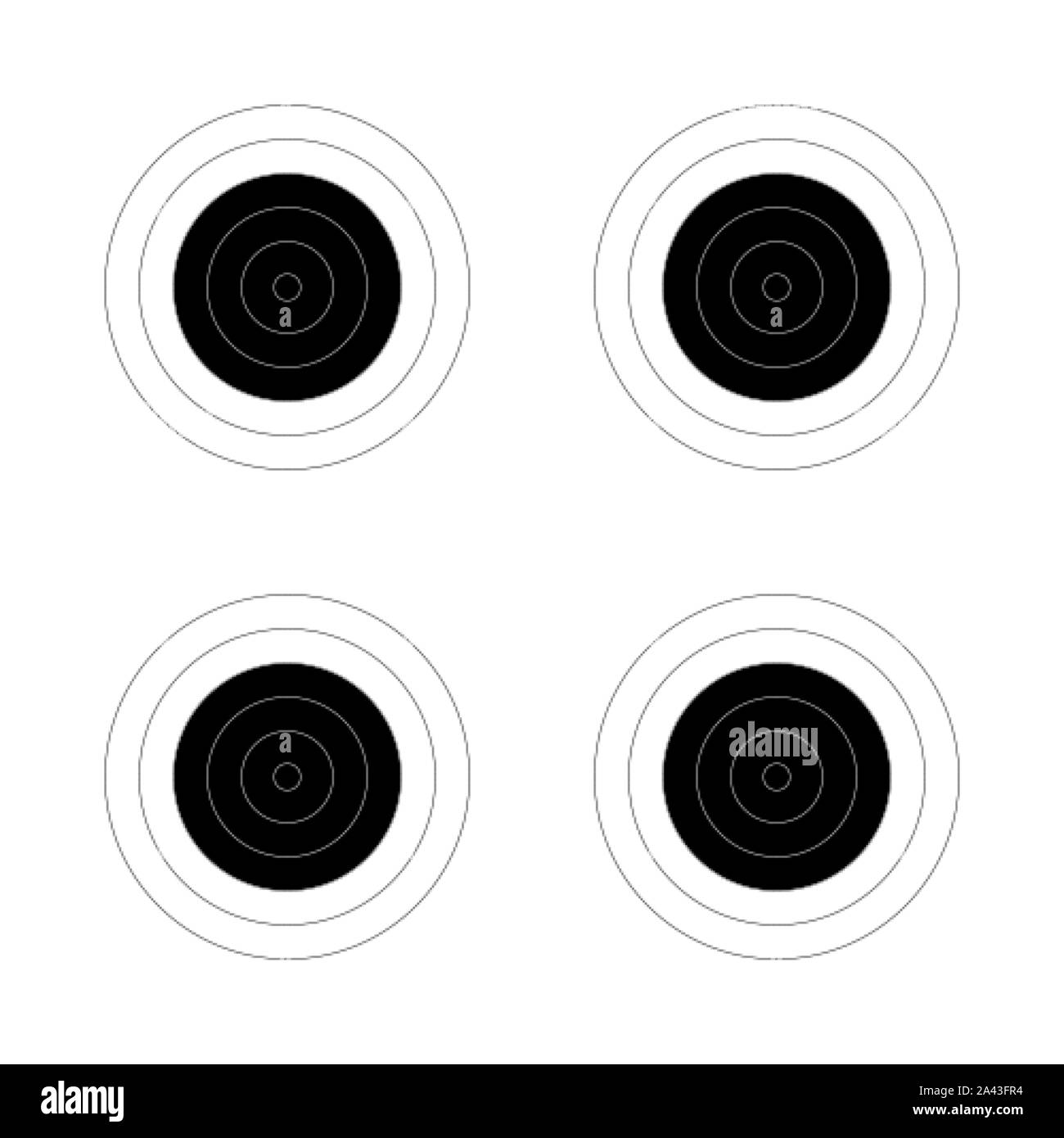 Kreisförmige tagret für das Schießen der Praxis und Wettbewerb Runden auf einem Schießstand Stock Vektor
