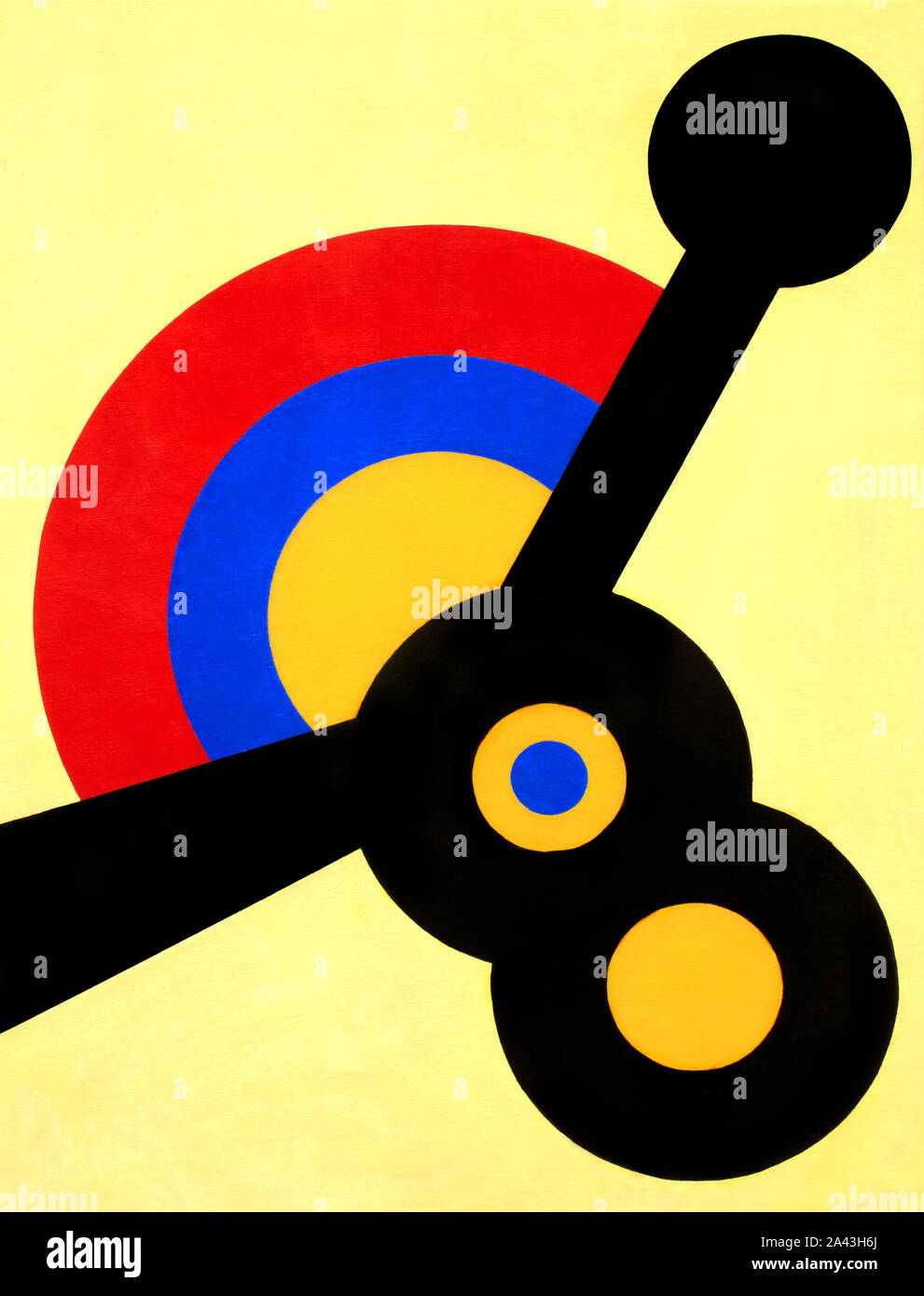 Abstrakte Acht mehrfarbige Grafik abstraktes Bild mit modernen Kreis Ausführungen mit der Nummer acht von Burton Zaro der Bilder von Zaro Stockfoto