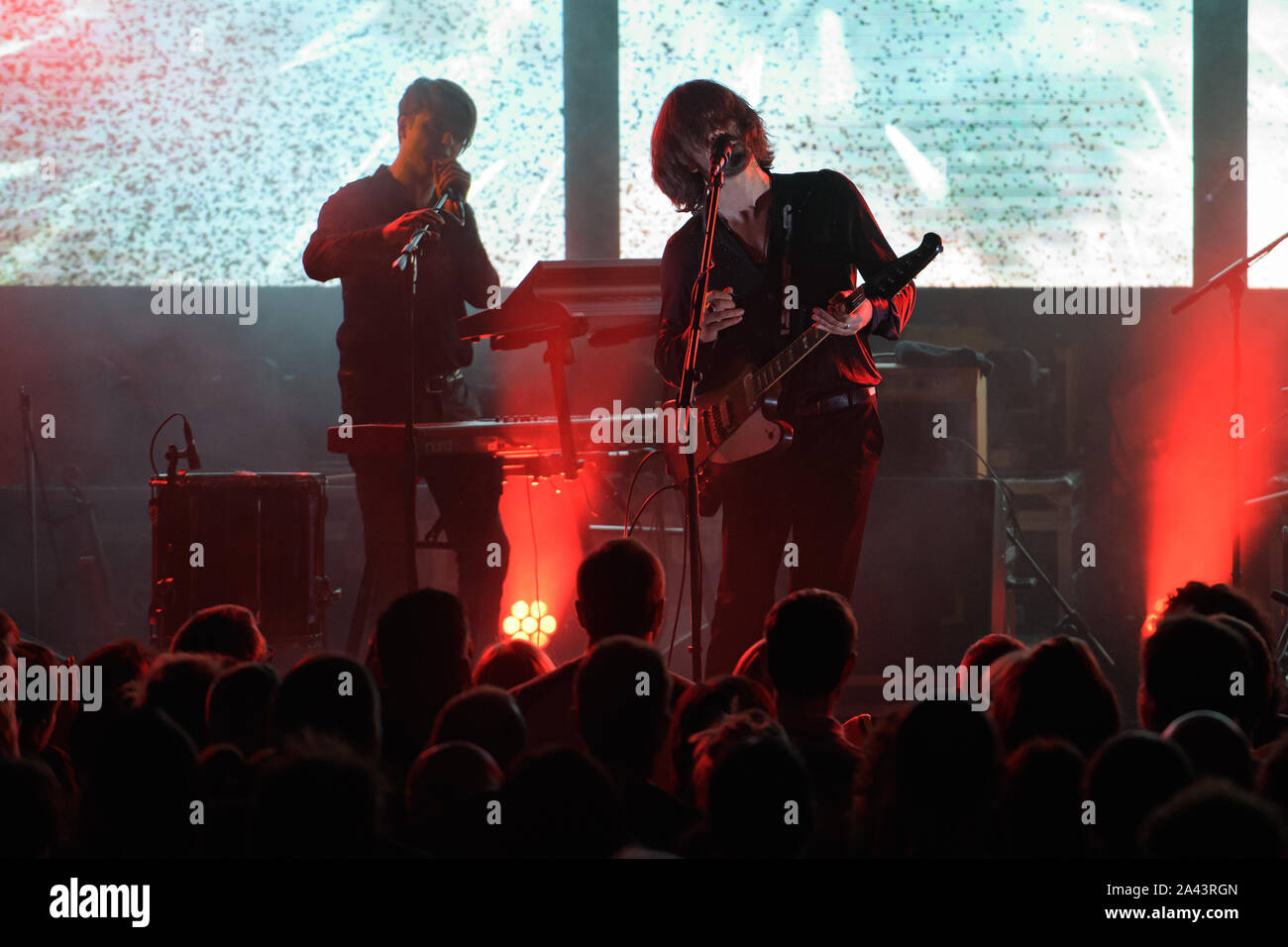 Ciampino, Italien. 10 Okt, 2019. Marlene Kuntz - 30:20:10 MK² Tour. Die italienischen Rock Band feiert 30 Jahre der Karriere, mit einem akustischen und elektrischen Tour. (Foto von Domenico Cippitelli/Pacific Press) Quelle: Pacific Press Agency/Alamy leben Nachrichten Stockfoto