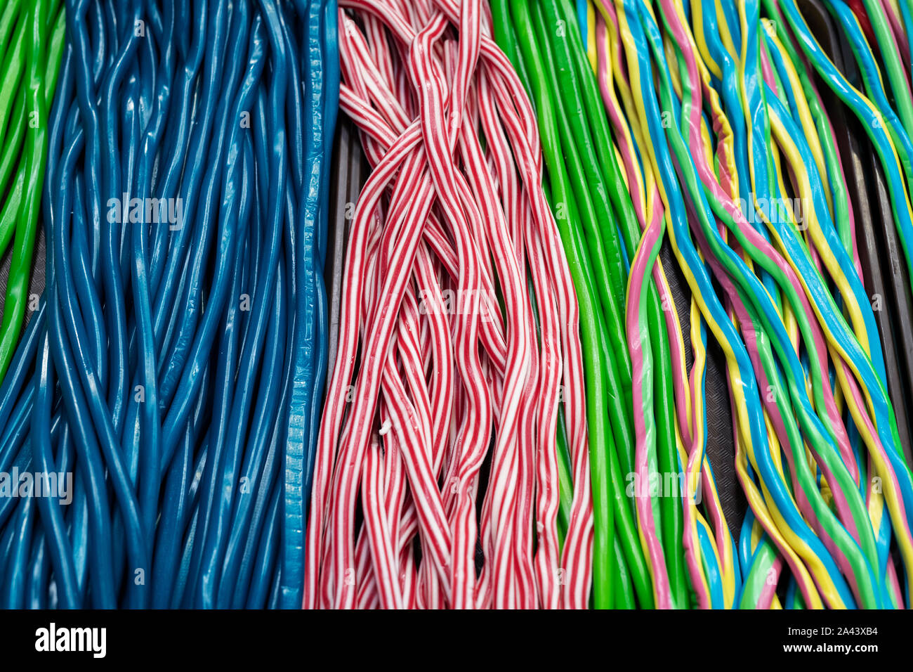 Bunte Chewy Candy Strings Stockfoto