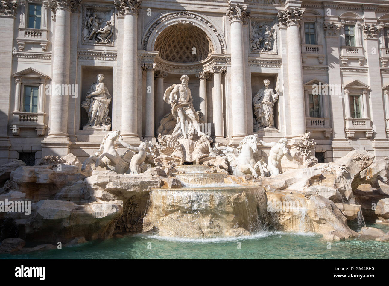 Trevi-brunnen iconic Anblick in Rom Stockfoto