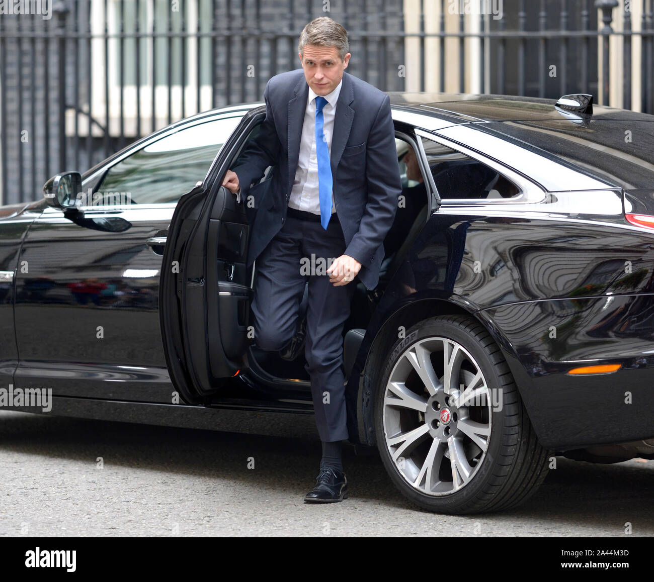 Gavin Williamson MP (Con: South Staffordshire) Staatssekretär für Bildung, in Downing Street, 2019 Stockfoto