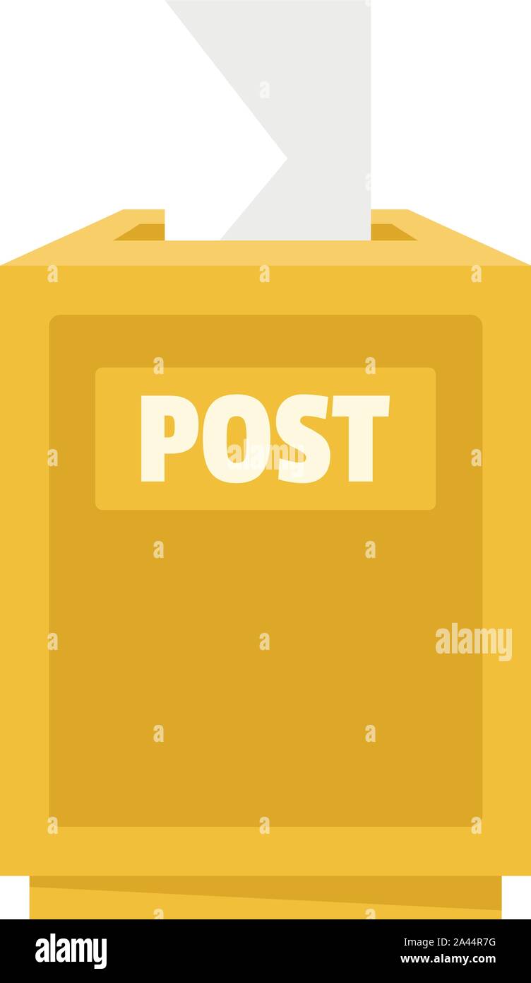 Umschlag in der Post box Symbol. Flache Darstellung der Umschlag in der ...