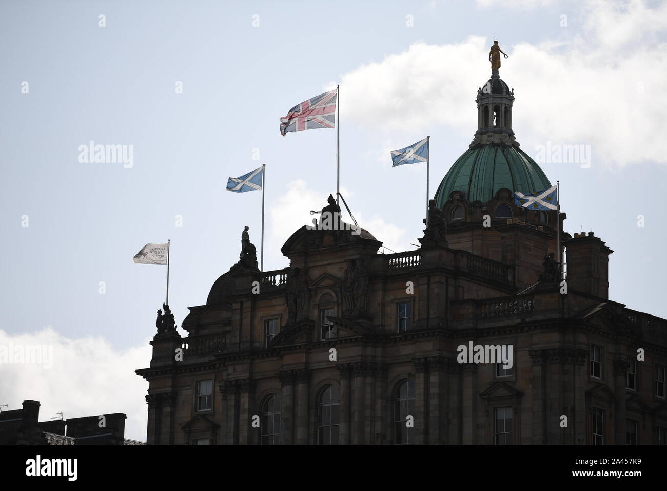 Bank von Schottland HQ auf dem Damm Edinburgh. Stockfoto