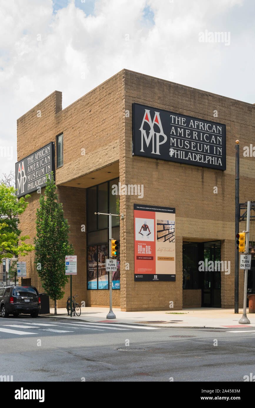 Philadelphia African American, Ansicht der ersten Museum in den USA auf Afrikanische Amerikanische Geschichte und Kultur gewidmet, Arch Street, Philadelphia, PA, USA Stockfoto