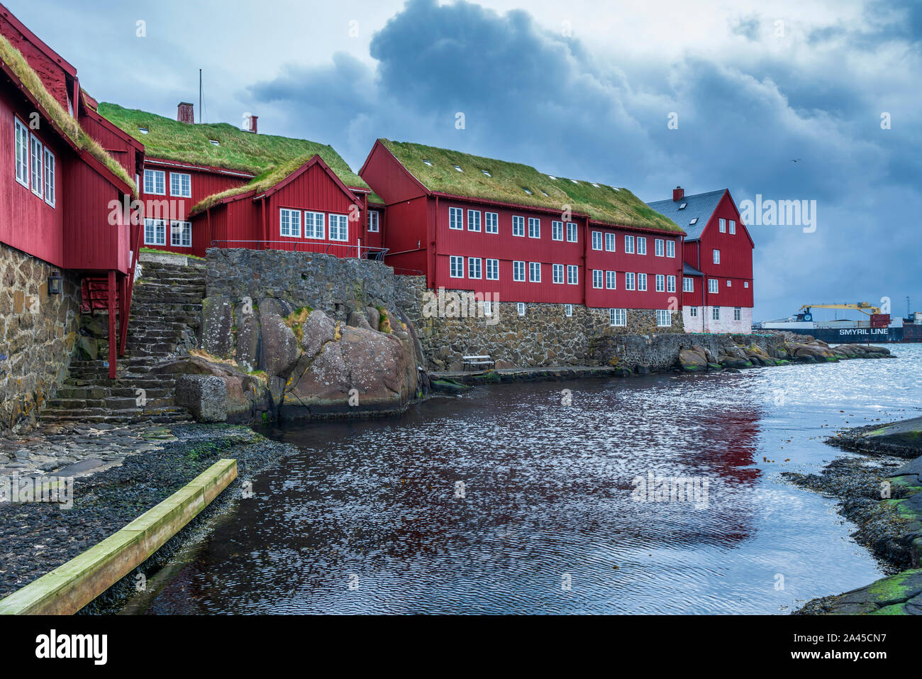 Tinganes, alten Tórshavn Stadt, Streymoy, Färöer, Dänemark, Europa Stockfoto