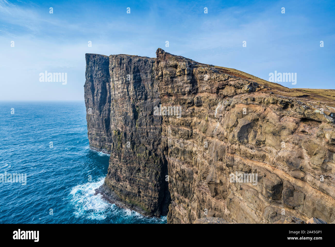 Sorvagsvatn Leitisvatn oder See, Vagar, Färöer, Dänemark, Europa Stockfoto