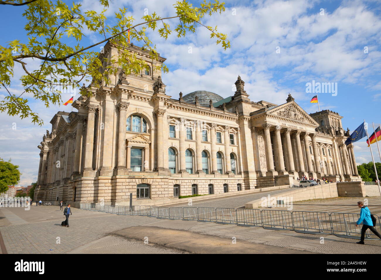 Reichstag in Berlin, Deutschland. Das historische Gebäude wurde im Jahre 1894 eröffnet und den Reichstag des Deutschen Reiches bis 1933 untergebracht Stockfoto