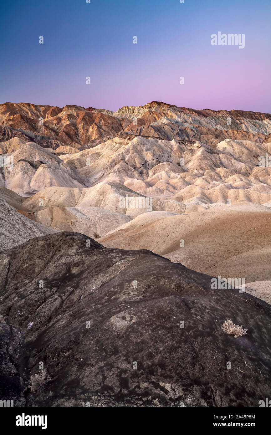 Badlands, zwanzig Mule Team Canyon, Death Valley National Park, Kalifornien, USA Stockfoto