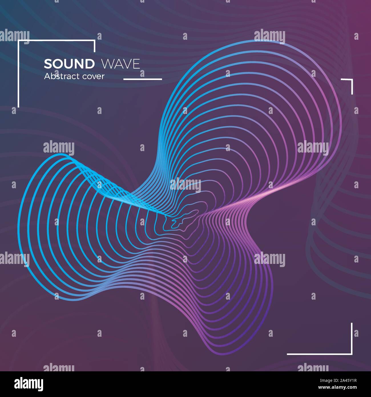 Dynamische radiale Farbe Sound Equalizer Design. Musik Album Cover Vorlage. Abstrakte Rundschreiben digitale Daten. Vektor Stock Vektor