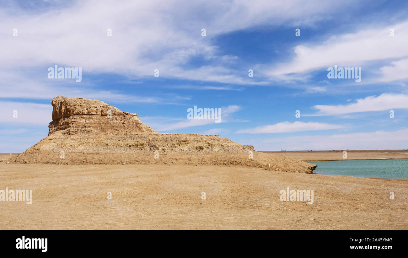 Querformat von Wasser Yadan Geopark in Dunhuang Gansu China Stockfoto