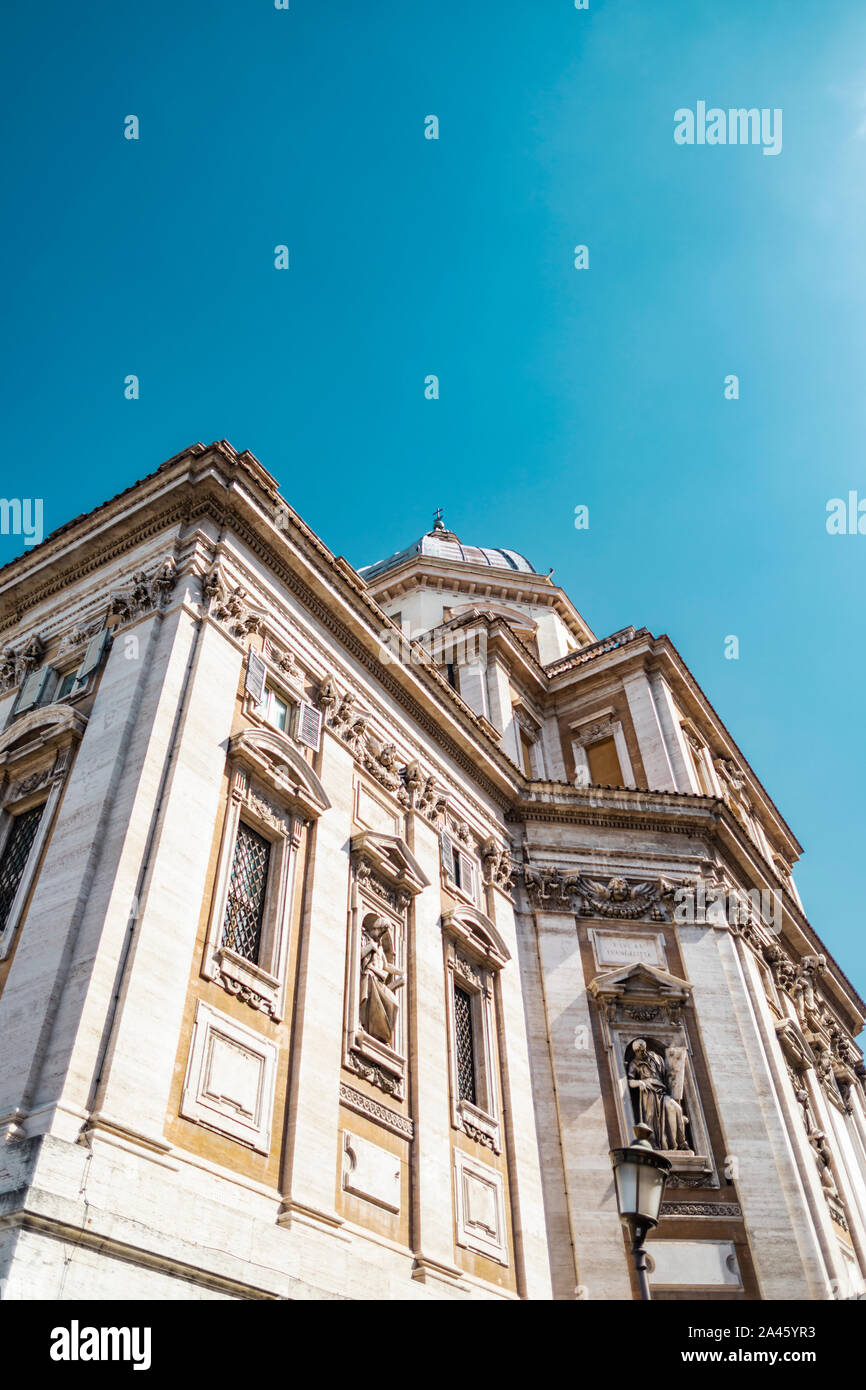 Rom, Italien, 6. Oktober, 2019: Blick auf die traditionellen und klassischen römischen Architektur der Basilika Santa Maria Maggiore. Stockfoto