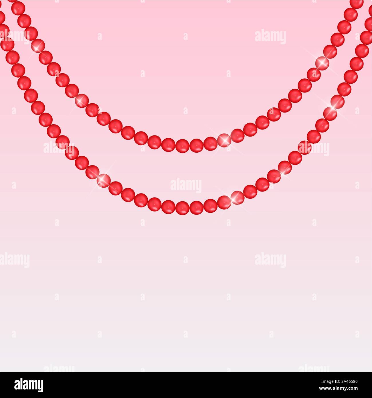 Zusammenfassung Hintergrund mit natürlichen Pearl Girlanden aus Perlen. Vector Illustration Stock Vektor