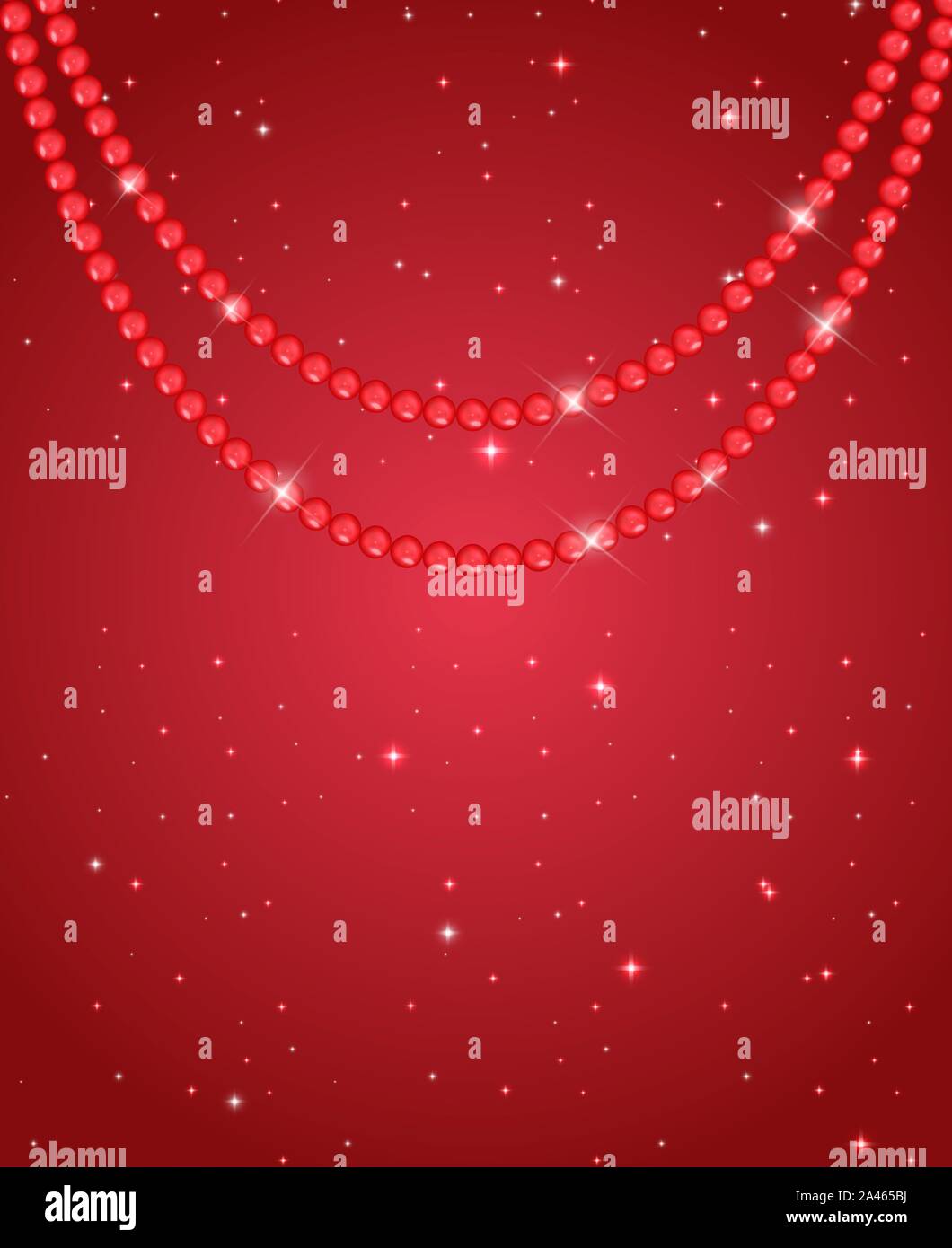 Zusammenfassung Hintergrund mit natürlichen Pearl Girlanden aus Perlen. Vector Illustration Stock Vektor