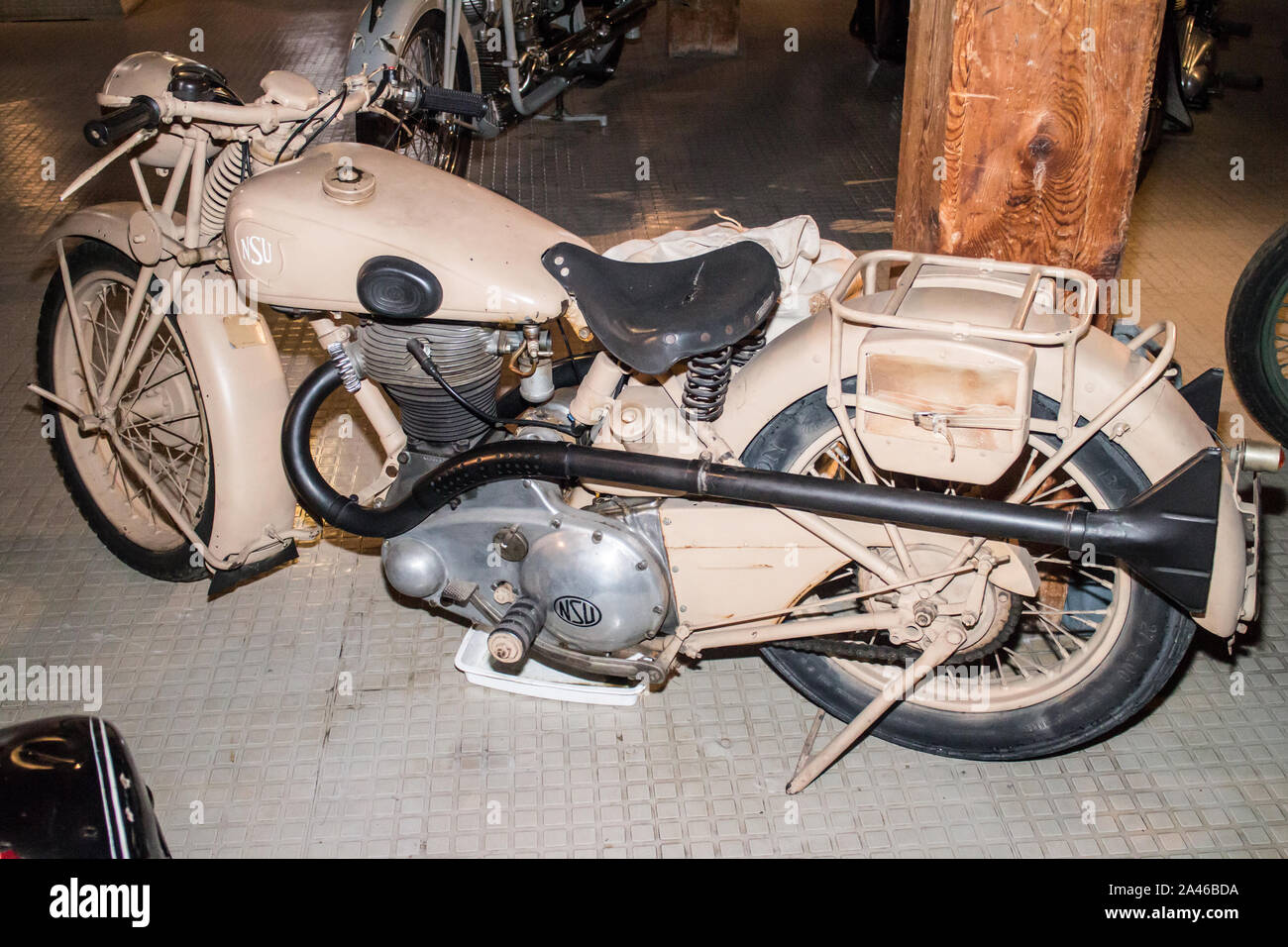 Marseille (Frankreich) Musée de la Moto - Motorrad Museum: NSU WW2 Stockfoto