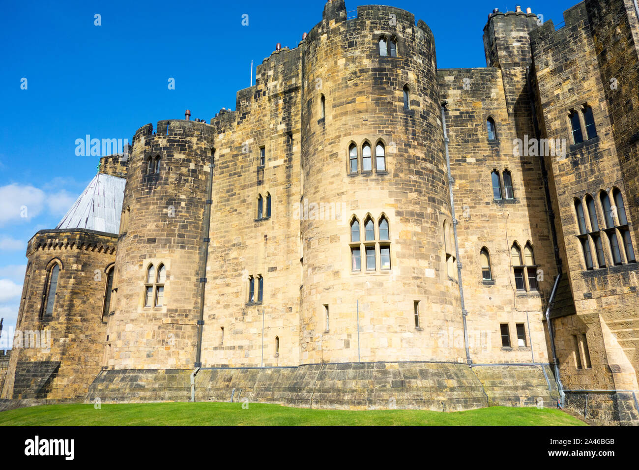 Die State Zimmer von Alnwick Castle Northumberland, Großbritannien Stockfoto