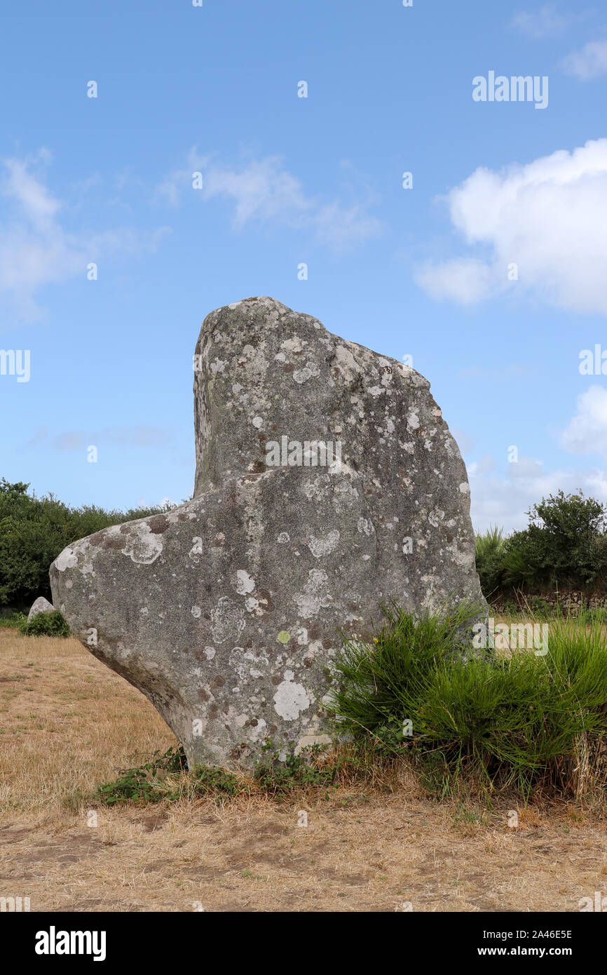 Ausrichtung von Kerzerho - Megalith-monument und touristische Attraktion in der Bretagne, Frankreich Stockfoto