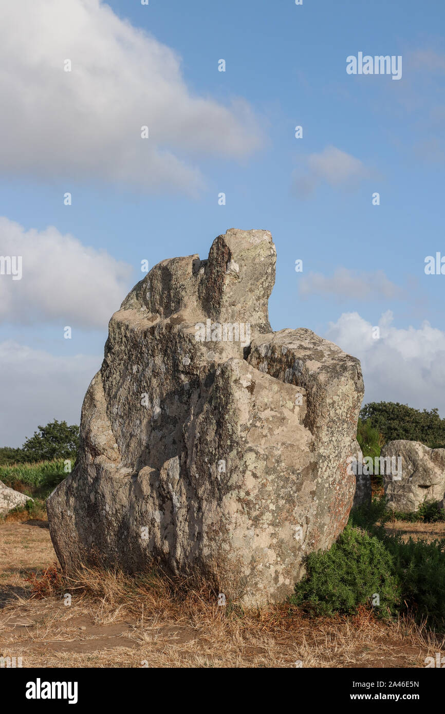 Ausrichtung von Kerzerho - Megalith-monument und touristische Attraktion in der Bretagne, Frankreich Stockfoto