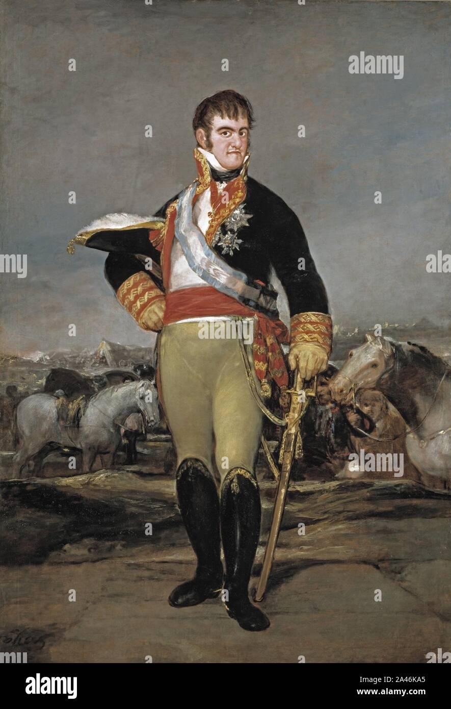 Ferdinand VII. von Spanien (1814) von Goya. Stockfoto