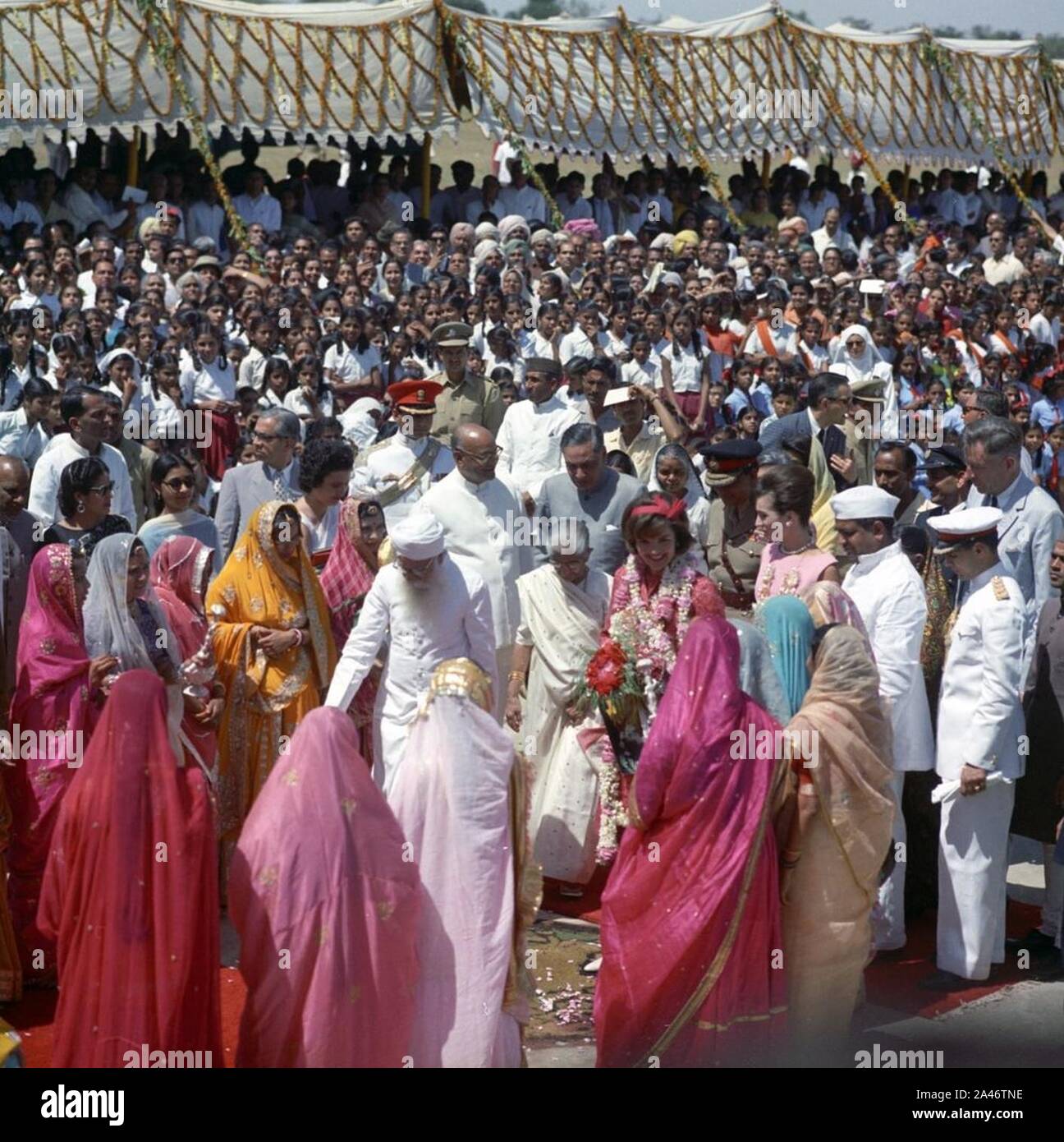 First Lady Jacqueline Kennedy kommt in Jaipur, Indien (1). Stockfoto