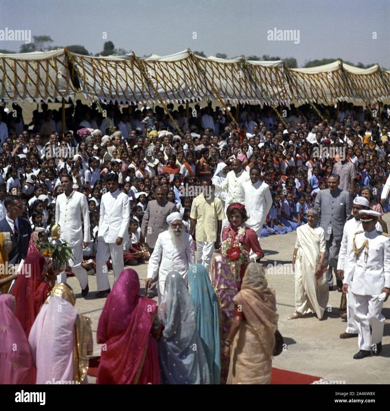 First Lady Jacqueline Kennedy kommt in Jaipur, Indien (3). Stockfoto