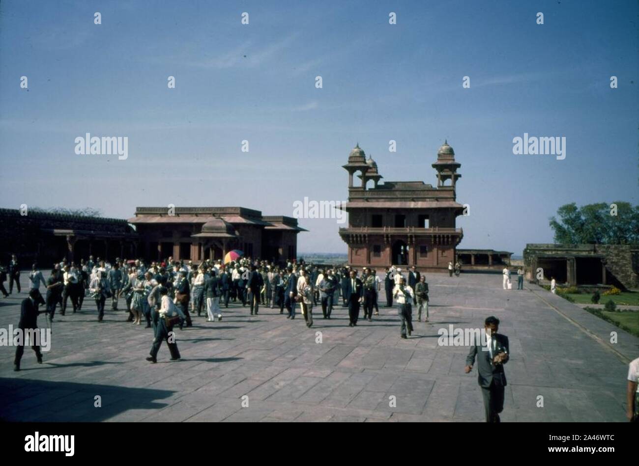 First Lady Jacqueline Kennedy Touren Fatehpur Sikri in Indien (4). Stockfoto