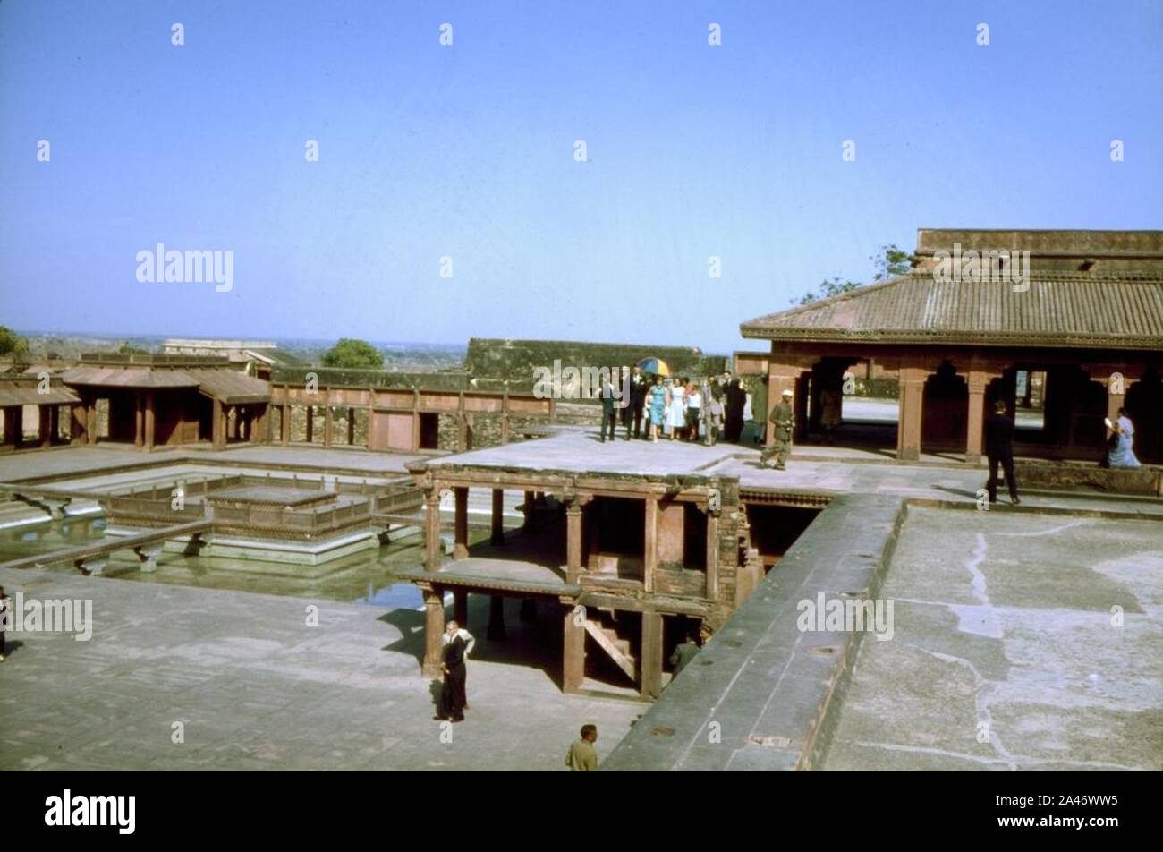 First Lady Jacqueline Kennedy Touren Fatehpur Sikri in Indien Stockfoto