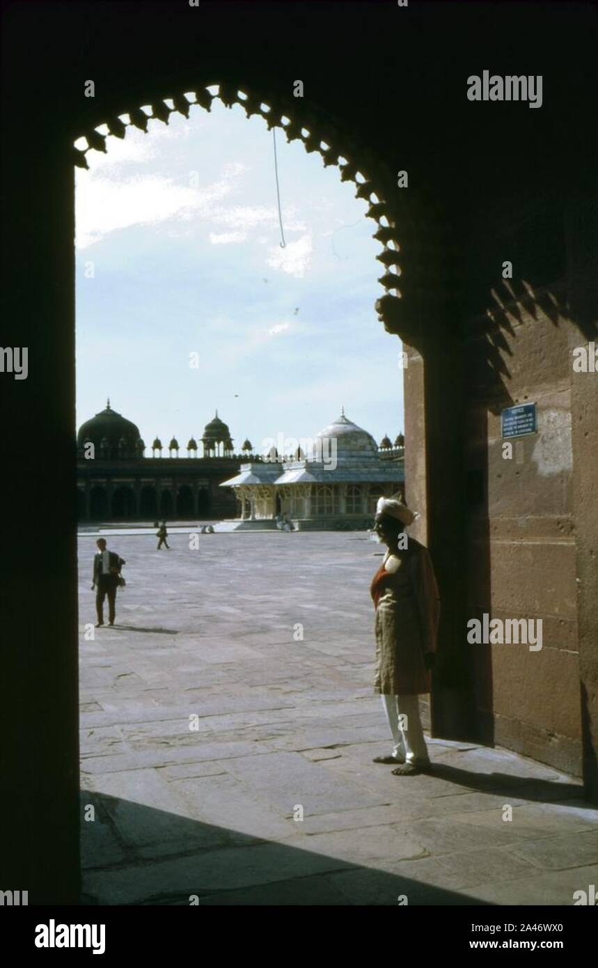 First Lady Jacqueline Kennedy Touren Fatehpur Sikri in Indien (7). Stockfoto