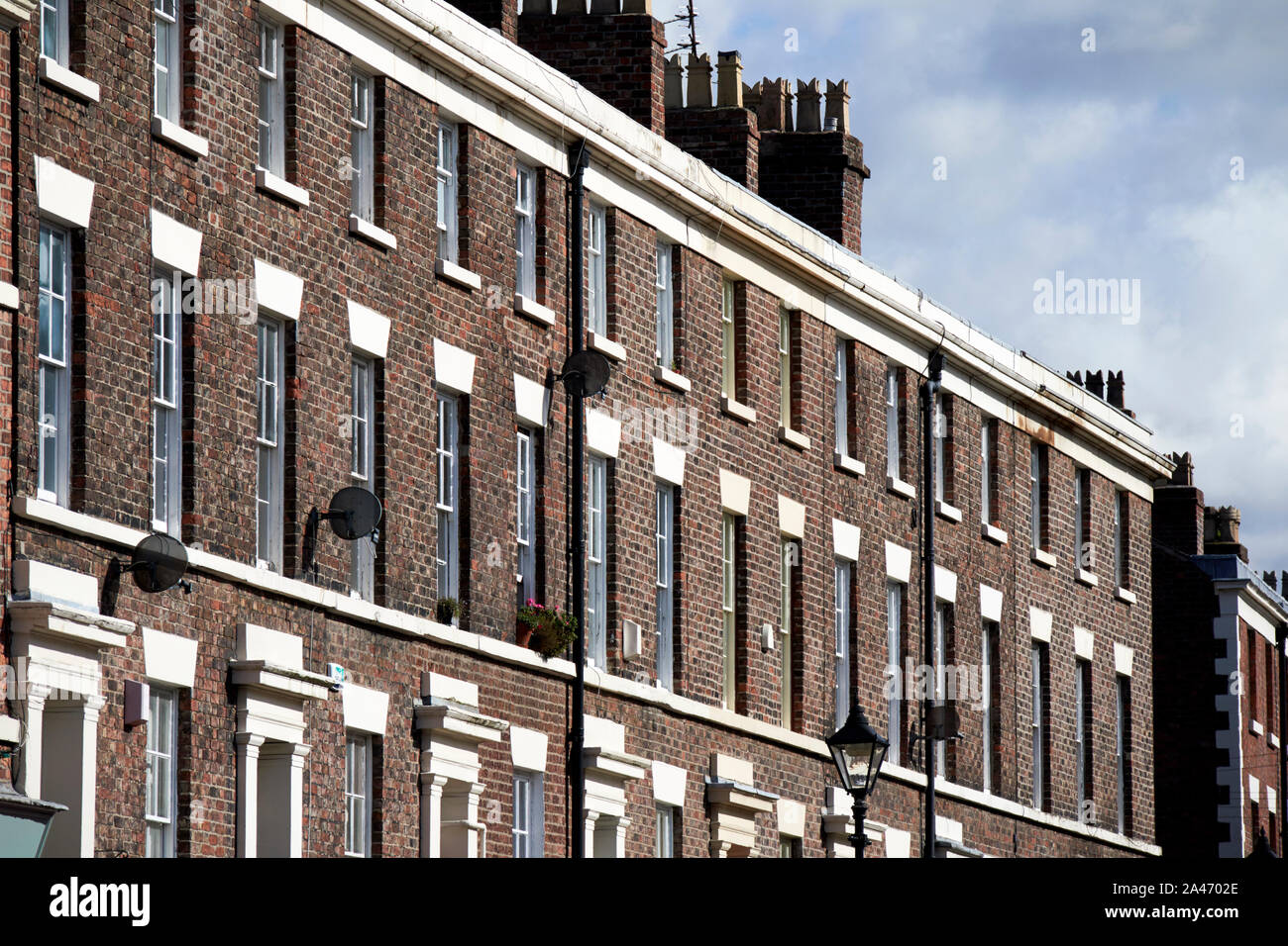 Georgianische Stadthäuser und Architektur Faulkner street Georgian Quarter Liverpool England Großbritannien Stockfoto