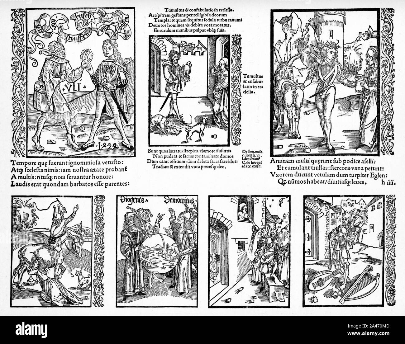Sebastian Brant, Narrenschiff, Narrenschiff, spät mittelalterlichen Moral satire Stockfoto