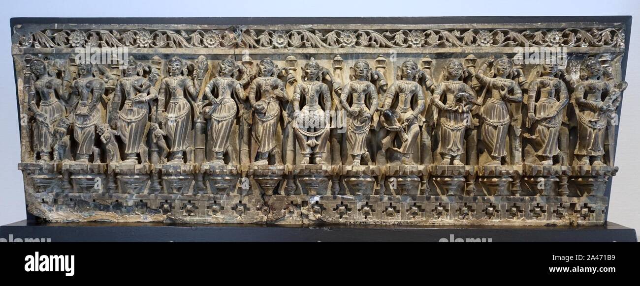 Musikerinnen, West Indien, 13.-15. Jahrhundert, grauem Schiefer Stockfoto