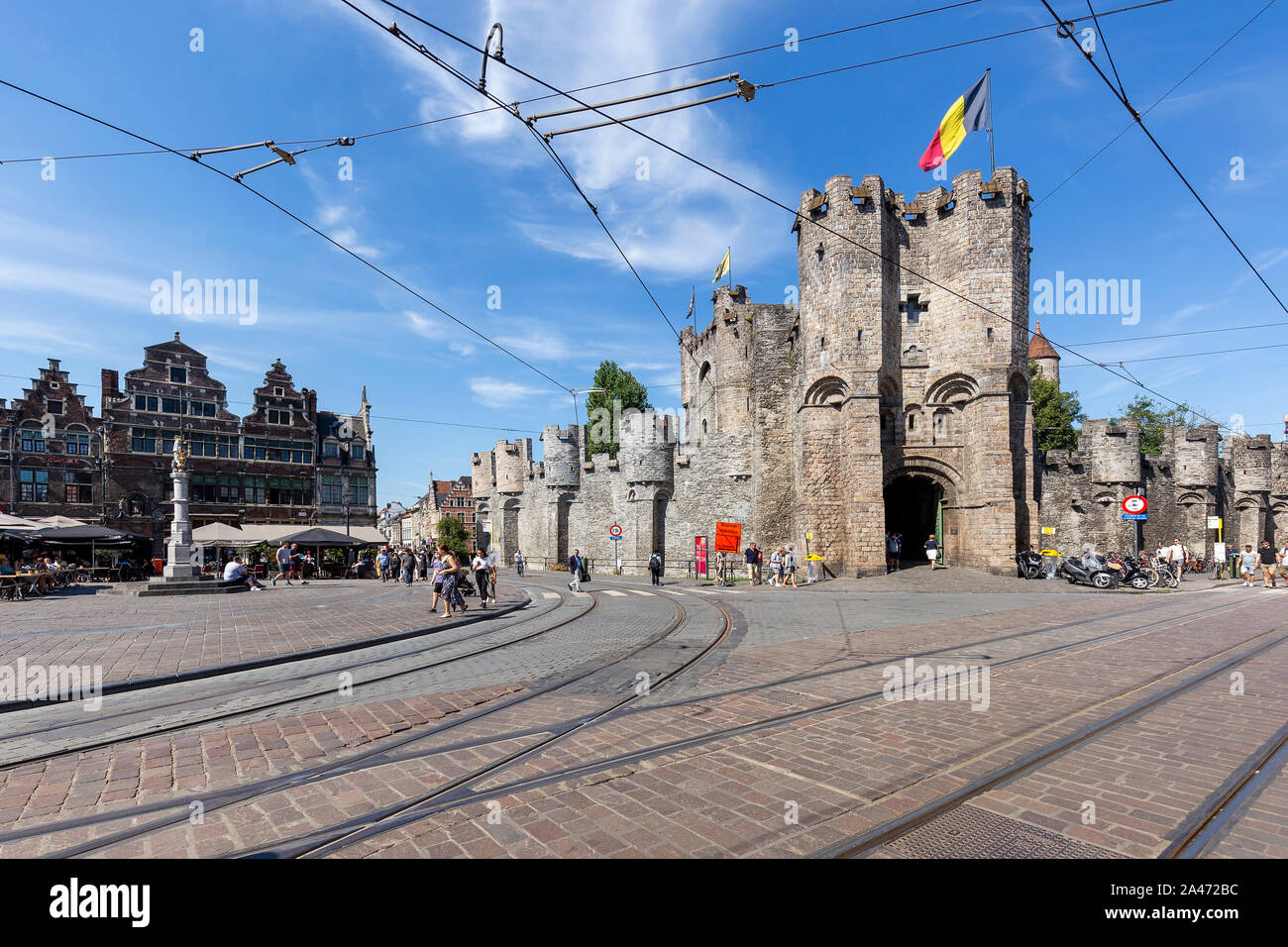 Gent, Belgien - August 2019; Schloss der Grafen (Gravensteen) Stockfoto