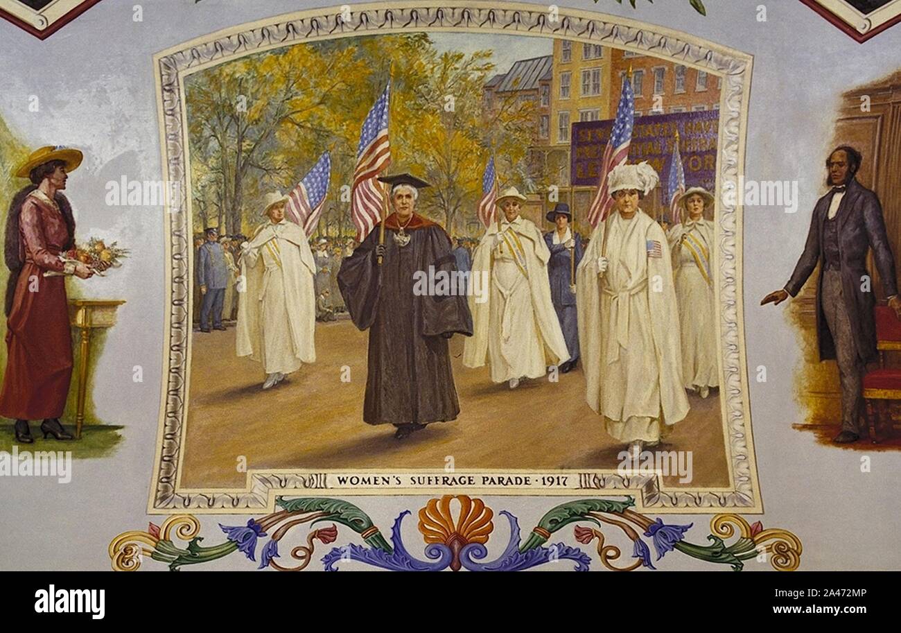 USCapitol - Frauenwahlrecht Parade, 1917 abgeschnitten. Stockfoto