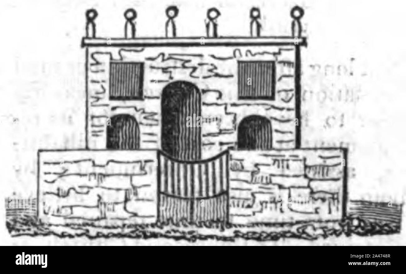 Erste englische Kapelle, Fort William, Kalkutta. Im Jahre 1714, mit dem Beitrag von Rs. 1000 von der East India Company (s. 197, März 1824). Stockfoto