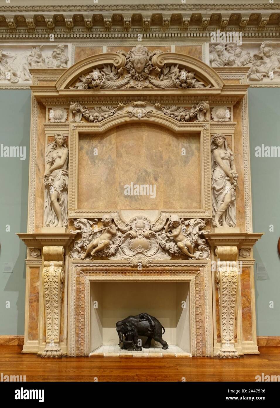 Kamin von Karl Theodore Francis Bitter, Marmor - Stockfoto