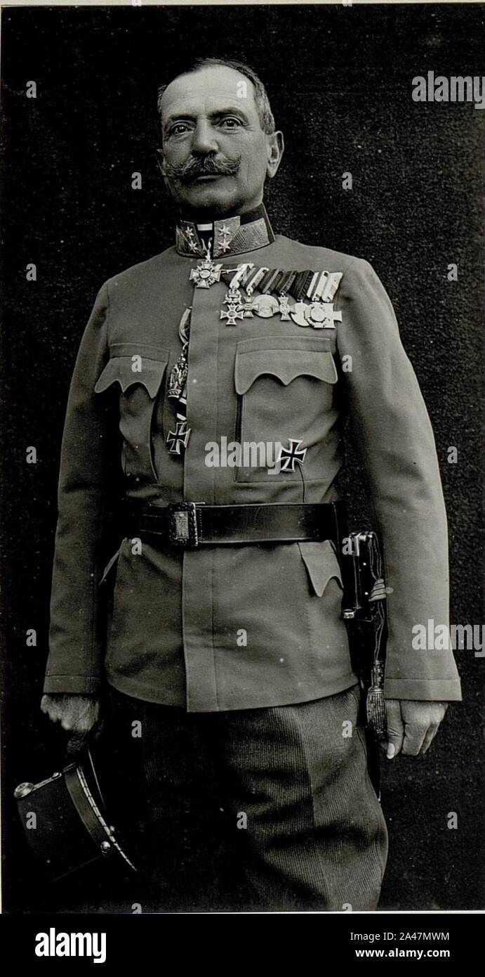 Feldmarschallleutnant Ernst Kletter Edler von Gromnik, Kommandeur des 9. Korps von Oktober 1916 bis August 1917 Stockfoto